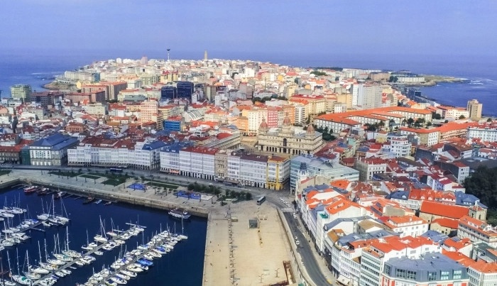 A Coruña z lotu ptaka, fot LGCT
