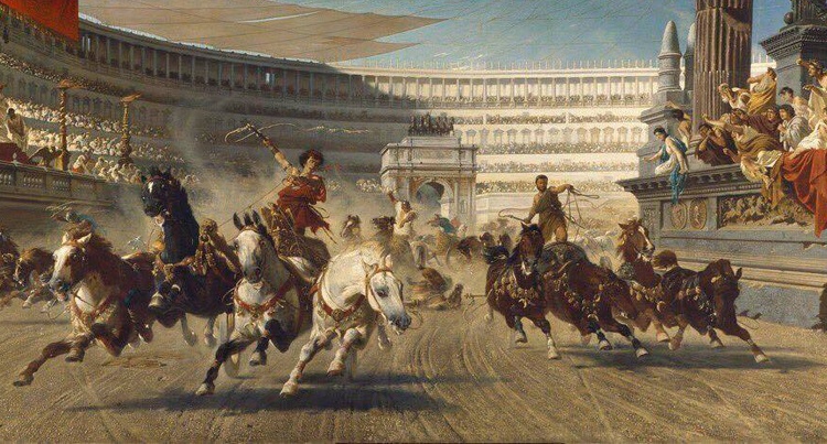 'The Chariot Race' - obraz Sándora Wagnera
