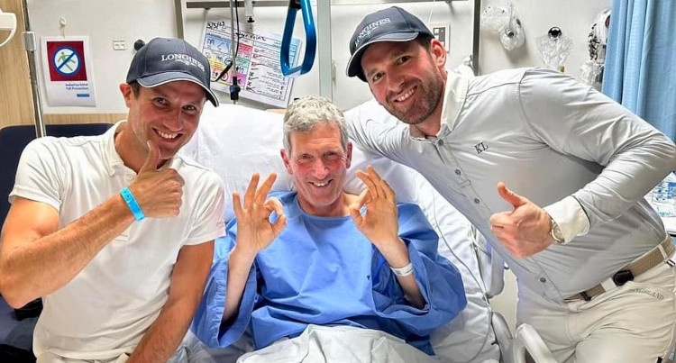 Ludger Beerbaum w szpitalu, fot Longines Global Champions Tour/Facebook